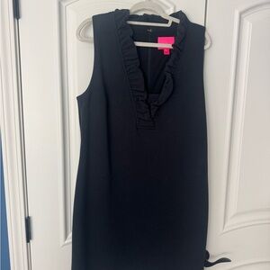 Lilly Pulitzer Black Ruffled Mini Dress